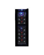 Vinotemp 21-Bottle Dual-Zone Touch Screen Wine Cooler, Black N5