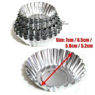 4 Sizes 20pcs Egg Tart Aluminum Cupcake Cake Cookie Mold Lined Mould Tin Baking Tool