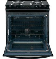 GE JS250DFBB 30" Black Electric Slide-In Coil Range N6