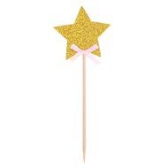 Whitelotous 10pcs Star Cake Inserted Card Decor Dessert Muffin Cupcake Toppers for Picnic Wedding Baby Shower...