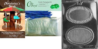 Cybrtrayd D032 Chocolate Candy Mold, Oval Pour Box Dads and Moms N2