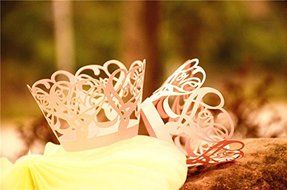 Joinwin Newly Design 48pcs Pink Laser Cut Cupcake Wrappers Wraps Wedding Supplies Accessories Laser Cut Cupcake... N6