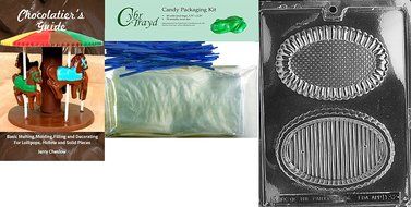 Cybrtrayd D032 Chocolate Candy Mold, Oval Pour Box Dads and Moms N3
