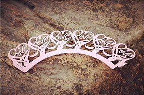 Joinwin Newly Design 48pcs Pink Laser Cut Cupcake Wrappers Wraps Wedding Supplies Accessories Laser Cut Cupcake... N7