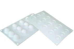 Silikomart Professional Silicone Baking Mold, Mini Truffle 15 Cavities (1 Each)
