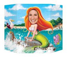 Beistle Mermaid Photo Property, 3-Feet 10-Inch by 25-Inch, Multicolor
