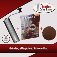 Besties Hand Coffee Grinder With Ceramic Conical Burr Design, Slim Stainless Steel Aeropress Compatible, Convenient... N4