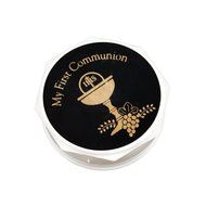 First Holy Communion Boy Missal, Rosary, Box and Lapel Pin 4 Piece Boxed Gift Set N2