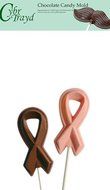Cybrtrayd 0233 Awareness Ribbon Pop Make &#039;N Mold Chocolate Candy Mold