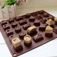 Y&amp;XL&amp;H Square Soft Silicone Heart Round Chocolate Mold Ice Cube Tray Jelly Candy Mould N4