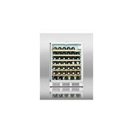 Summit Commercial Grade 48 Bottle Wine Cellar - White w/ Wooden Shelves, SS Handle &amp; Lock SWC6GWLSH N2