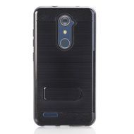 ZTE ZMAX Pro Case, ZTE Carry Z981 Case, MCUK [Brushed Metal Texture] Dual Layer Hybrid Defender Shockproof Rubber... N19