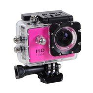 Wifi 1080P Full HD 30M Waterproof Sports Action Camera Bicycle Helmet Car Pink N2