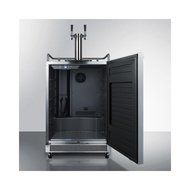 Summit SBC678OSTWIN 24" Built-In/Freestanding Outdoor Beer Dispenser with 6.5 cu. ft. Capacity Dual Tap Factory...