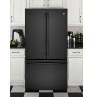 GE Black French-Door Bottom Freezer Refrigerator