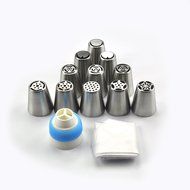 TANGCHU Russia Large Size Icing Piping Nozzles Pastry Tips Cake Sugarcraft Decorating Tool Set Of 17 Pieces