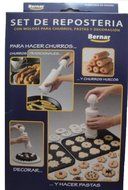Bernar Churrera Churro Maker Hand Operated with 13 Nozzles Including Hollow Nozzle to Make Churros At Home