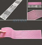 Anyana stone bamboo wood Silicone lace mat Mold Fondant Cake Wedding Decorating pastry N4