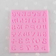 Sher Letter and Numbre Baking Fondant Cake Choclate Candy Mold,L11cmW9.8cmH0.7cm N3