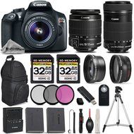 Canon EOS REBEL T6 DSLR Camera + Canon EF-S 18-55mm f/3.5-5.6 IS II Lens + Canon EF-S 55-250mm f/4-5.6 IS STM...