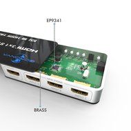 Goronya 3 Port HDMI Switch Box 3 Input 1 Output, HDMI Hub Selector with IR Wireless Remote Support 4Kx2K Full... N6