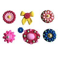 FLY Different Flowers Brooch Shape 3D Silicone Fondant Cake Mold Cake Decorating,Pink N4