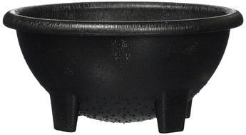 2 Pack Black Plastic Earthenware Salsa Bowls - 10 oz