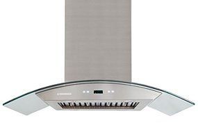 XtremeAir PX01-I30 Island Mount Range Hood with 900 CFM Baffle Filters/Grease Drain Tunnel, 30" N2