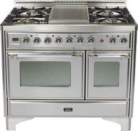 Ilve UMD-100FDMPIX 40" Majestic Dual Fuel Freestanding Range with 2.44 cu. ft. &amp; 1.44 cu. ft. Ovens Full-Width...