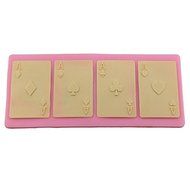 Let&#039;S Diy Poker Silicone Press Mold Cake Decoration Fondant Cake 3D Food Grade Silicone Mould N3
