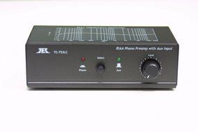 TCC TC-753LC BLACK Phono Preamp w/AUX Input, Premium High Output Adaptor and TC-ADUSB Digital Recording Adaptor... N4
