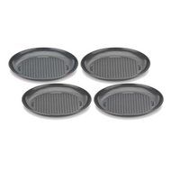 Cuisinart 4 Piece Pizza Pan Set, Mini, Steel Gray