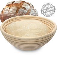Carenoble Bread Basket Proofing Bowl - Premium Quality 8.5 inch Round Banneton Rattan For Rising Patterns Dough... N3