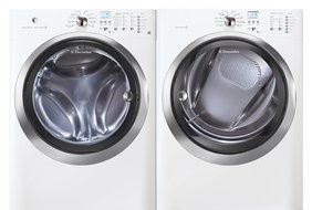 Electrolux IQ-Touch White Front Load Laundry Pair with EIFLS55IIW 27" Washer and EIMGD55IIW 27" Gas Dryer in White