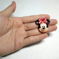 Silicone Mold 2D Minnie Mouse (36mm) Fondant Candy Chocolate Cookie Soap Clay N2