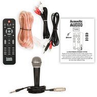 Acoustic Audio TSi400 Bluetooth Powered Floorstanding Tower Multimedia Speakers with Mic TSi400M1