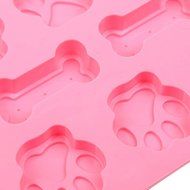 JLHua 8 Cavity Paw Print with Bones Silicone Non Stick Cake Bread Mold Chocolate Jelly Candy Baking Mould N2