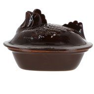 Coli Bakeware CL01-BR--C1 Italian Ceramic Chicken Roasting Pot, 3.25-Quart, Brown