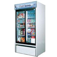 Turbo Air TGM35R 35 cu. ft. Glass Door Merchandiser Refrigerator with Energy Conserving Fan Control Double Pane...