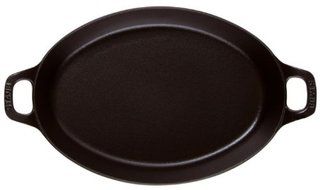 Staub Oval Roasting Dish - 9.5" x 6.75" - 1Qt - Black Matte N2