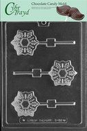 Cybrtrayd C459 Snowflake Pop Life of the Party Chocolate Candy Mold with Exclusive Cybrtrayd Copyrighted Chocolate...