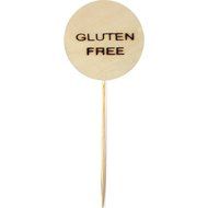 Simply Baked Gluten Free Food Marker, Pack of 24 Markers, Clearly Display Gluten Free Foods with Style, Wood Disc...