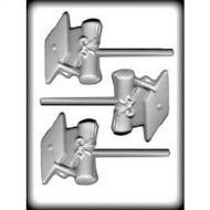 8H-13531 Cap/Diploma Sucker Hard Candy Mold Package of 3