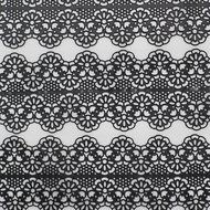 Funshowcase Large Pre-Made Ready to Use Edible Cake Lace Art Nouveau Style Applique Black 14-inch 10-piece Set
