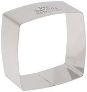 Fat Daddio's Stainless Steel Convex Square Cake and Pastry Ring, 2.5 Inch x 1.375 Inch