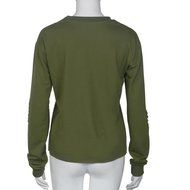 Women&#039;s Blouse,Laimeng Cotton Letters Printed Round Neck Hedging Blouse (XS, White) N11