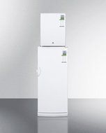 Summit MED Series FFAR10-FS30LSTACKMED White Refrigerator-Freezer Kit with FFAR10MED Medical Refrigerator and...