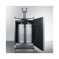 Summit SBC678OSTWIN 24" Built-In/Freestanding Outdoor Beer Dispenser with 6.5 cu. ft. Capacity Dual Tap Factory... N2