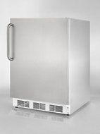 Summit FF7CSSADA Commercial 5.5 Cu. Ft. Stainless Steel Undercounter Built-In Compact Refrigerator