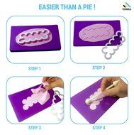 Ternola - GUMPASTE ROSE CUTTERS - Cake Decorating Fondant Flowers. Pack of 3 Easiest Rose Cutters Ever
